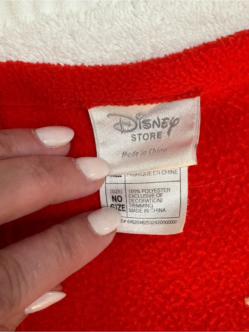 Mickey Mouse Fleece Blanket Embroidered Appliqué Red Disney Store